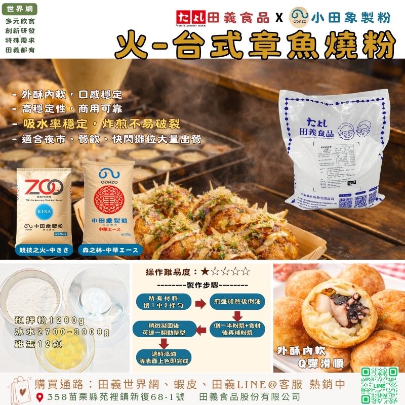 火-台式章魚燒粉